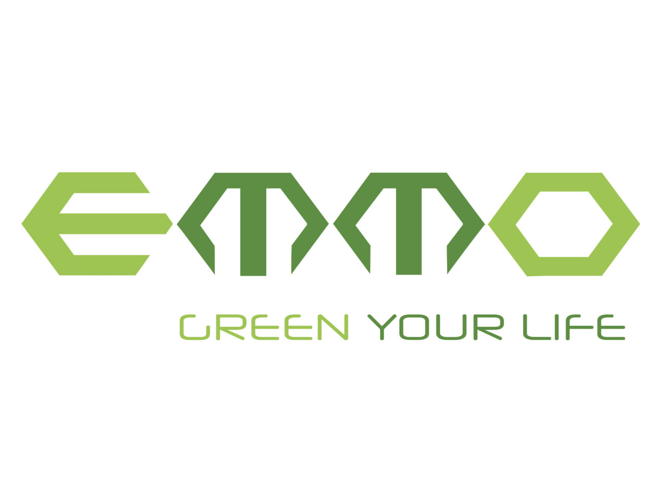 EMMO logo with green your life Filled